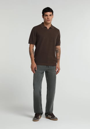 Relaxed Straight Fit   Erkek Green Cast Denim Jean Pantolon