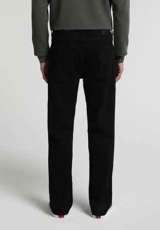 Relaxed Straight Fit   Erkek Mid İndigo Denim Jean Pantolon