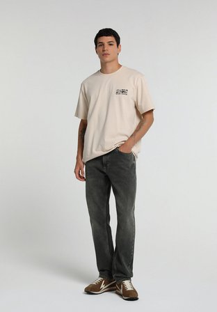 Tapered Fit   Erkek Over Dyed Denim Jean Pantolon