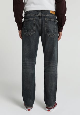 Slim Tapered Fit   Erkek Green Cast Denim Jean Pantolon