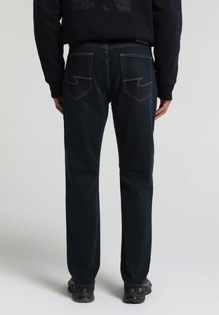 Slim Tapered Fit   Erkek Blue Black Denim Jean Pantolon