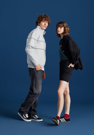 Slim Fit Düz Fermuarlı Kadın Black Black Denim Etek