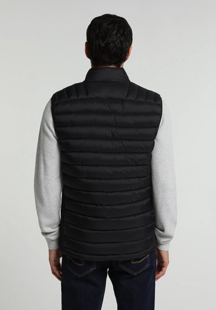 Slim Fit Dik Yaka Fermuarlı Astarlı  Erkek Siyah Yelek