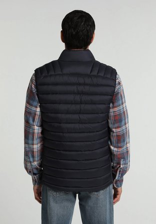 Slim Fit Dik Yaka Fermuarlı Astarlı  Erkek Lacivert Yelek