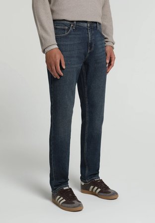 Slim Tapered Fit   Erkek Green Cast Denim Jean Pantolon