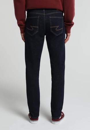 Slim Fit   Erkek Dark İndigo Denim Jean Pantolon