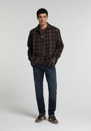 Slim Fit   Erkek Dark İndigo Denim Jean Pantolon