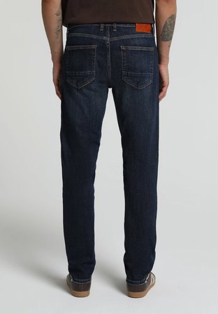 Slim Fit   Erkek Dark İndigo Denim Jean Pantolon