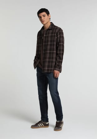 Slim Fit   Erkek Dark İndigo Denim Jean Pantolon