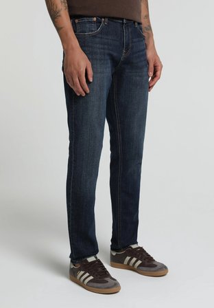 Slim Fit   Erkek Dark İndigo Denim Jean Pantolon