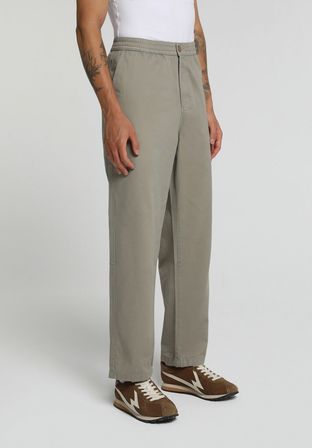 Relaxed Fit Orta Bel Düz Paça Erkek Bej  Pantolon