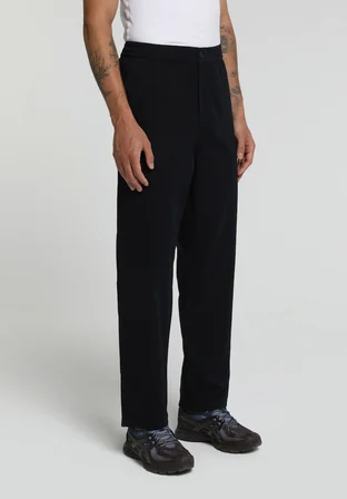 Relaxed Fit Orta Bel Düz Paça Erkek Lacivert  Pantolon