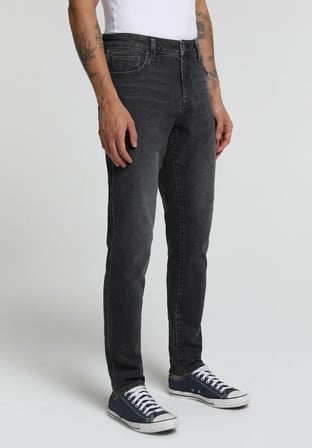 Slim Fit   Erkek Black Denim Jean Pantolon