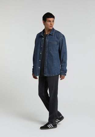 Straight Fit   Erkek Black Denim Jean Pantolon