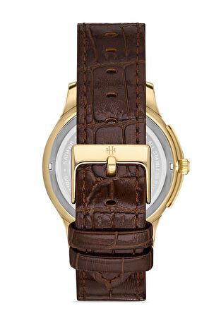 Hislon Kahverengi Deri Kordon Erkek Kol Saati CL120G-08KG