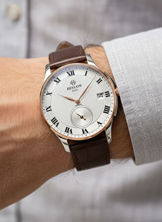 Hislon Kahverengi Deri Kordon Erkek Kol Saati CL120T-02KR