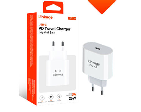 PD Quick Charge 3A, 25W 1XUSB-C Şarj Başlık LKC-28