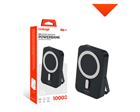 10.000 mAh, 1x Type-C 1x Lightning 1x USB-A Girişli Kablosuz Taşınabilir Magsafe Powerbank LKP-51