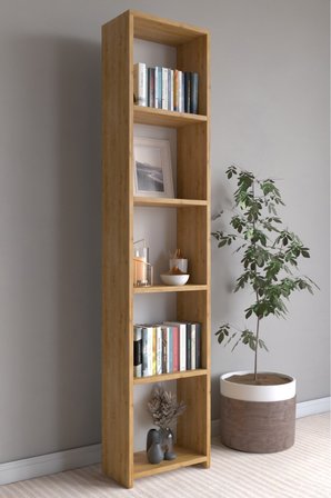 CLASSY 104EMİR 5 RAFLI ARKALIKLI KİTAPLIK SAFİR MEŞE