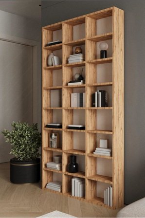 CLASSY 109ZEYNEP 24 RAFLI ÇOK AMAÇLI DOLAP - KİTAPLIK ATLANTİK ÇAM