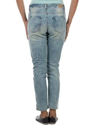 045 Davıd Orta Bel Rahat Paça Regular Fit Mavi Kadın Jean Pantolon Clbdewpnt0330640