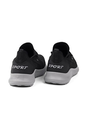 Erkek Siyah Beyaz Buz Sneaker Spor Ayakkabı Rahat Hafif Günlük