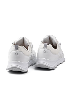 Erkek Beyaz Spor Ayakkabı Rahat Günlük Sneaker Yürüyüş Koşu Hafif Taban Bağcıklı