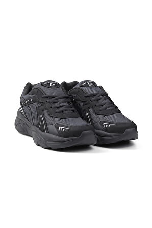 Erkek Siyah Gri Günlük Spor Ayakkabı Rahat Yürüyüş Koşu Sneaker Hafif Tabanlı
