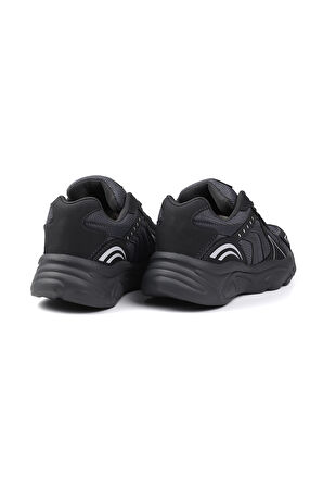 Erkek Siyah Gri Günlük Spor Ayakkabı Rahat Yürüyüş Koşu Sneaker Hafif Tabanlı
