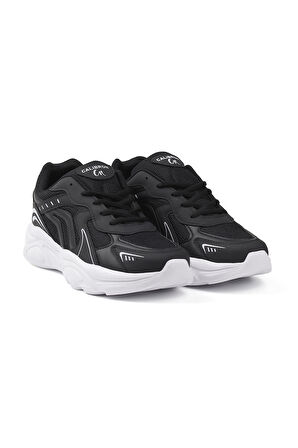 Erkek Siyah Beyaz Günlük Spor Ayakkabı Rahat Yürüyüş Koşu Sneaker Hafif Tabanlı