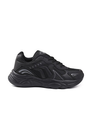 Erkek Siyah Günlük Spor Ayakkabı Rahat Yürüyüş Koşu Sneaker Hafif Tabanlı