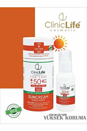 Cliniclife Leke Karşıtı ve Aydınlatıcı Güneş Kremi 50+ Spf 100 ml 2'Lİ SET