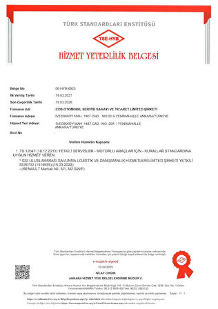 RENAULT CLIO 1.0 TCe 90 HP PERİYODİK BAKIM HİZMETİ PAKETİ