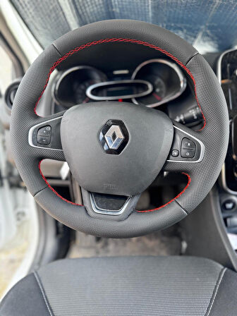 Renault Clio 4,5 Gt Line Araca Özel DİKMELİ Direksiyon Kılıfı(AÇIKLAMAYI OKUYUNUZ)