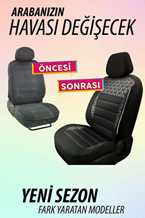 Subaru Leone  Uyumlu 5 KOLTUK TAM SET SAFİR SERİSİ TAY TÜYÜ OTO KOLTUK KILIFI KOKMA TERLETME YAPMAZ BEYAZ DİKİŞ DETAYLI