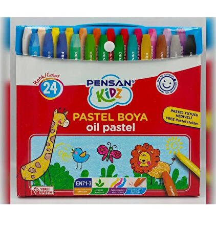 Kidz Çantalı Pastel Boya 24 Renk