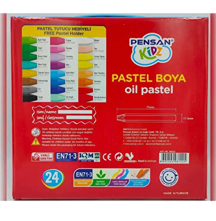 Kidz Çantalı Pastel Boya 24 Renk