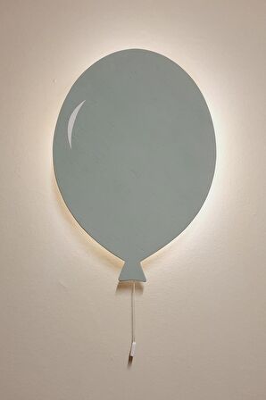 Bebek Çocuk Odası Balon Gece Lambası, Mint Renkli