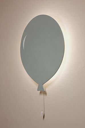 Bebek Çocuk Odası Balon Gece Lambası, Mint Renkli