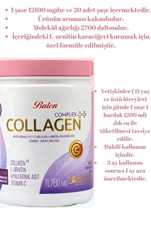 COLLAGEN COMPLEX TİP 1,2,3 KOLAJEN , L-ORNİTİN, HYALURONİK ASİT, VİTAMİN C ve BİOTİN FIRSAT SET