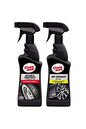 Cleanmod Oto Lastik Tampon Parlatıcı ve Jant Temizleyici 2 Li Set 500 ml