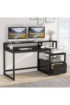 ÇLM0642 Siyah Metal Çalışma Masası 150x60 cm