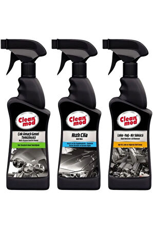 Cleanmod 3'lü Oto İç Temizlik Koruma Seti 3 x 500 ml