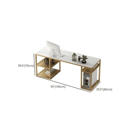 ÇLM3425 Modern Dikdörtgen Çalışma Masası MDF Üstlü Metal Ayaklı