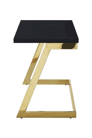 ÇLM6434 Gold Metal Siyah Çalışma Masası 120 cm