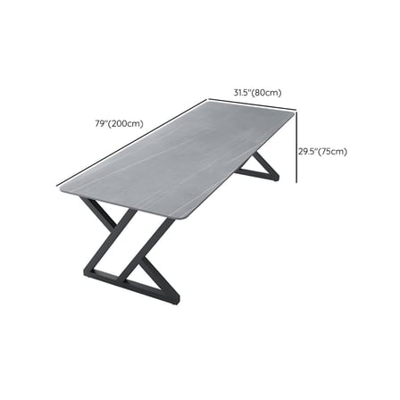 ÇLM6845 Modern Dikdörtgen Çalışma Masası MDF Üstlü Metal Kızak Ayaklı