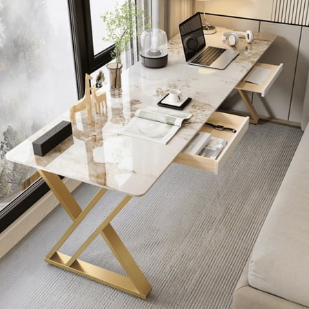 ÇLM9023 Modern Dikdörtgen Çalışma Masası MDF Üstlü Metal Ayaklı