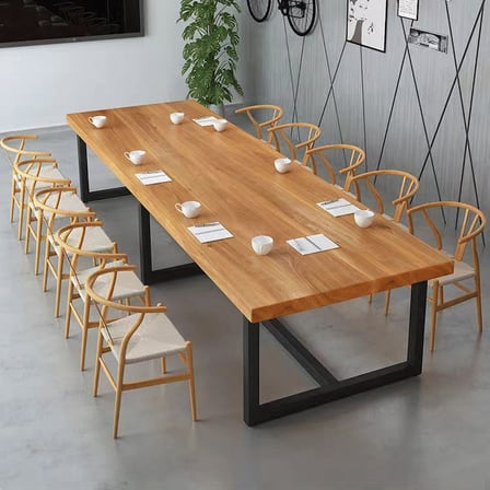 ÇLM9784 Modern Dikdörtgen Çalışma Masası Ahşap Metal Ayaklı