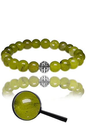 Sertifikalı Aaa+ Gerçek Yeşim Taşı Bileklik - Gümüş Aparatlı