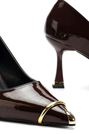 Suins Clove Model Kadın Topuklu Burnu Metal Detaylı Stiletto Ayakkabı